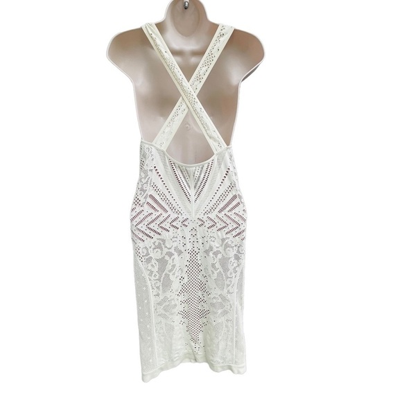 Nwt INTIMATELY FREE PEOPLE Lace Ivory Nude Body-con Mini size medium large - Picture 10 of 11